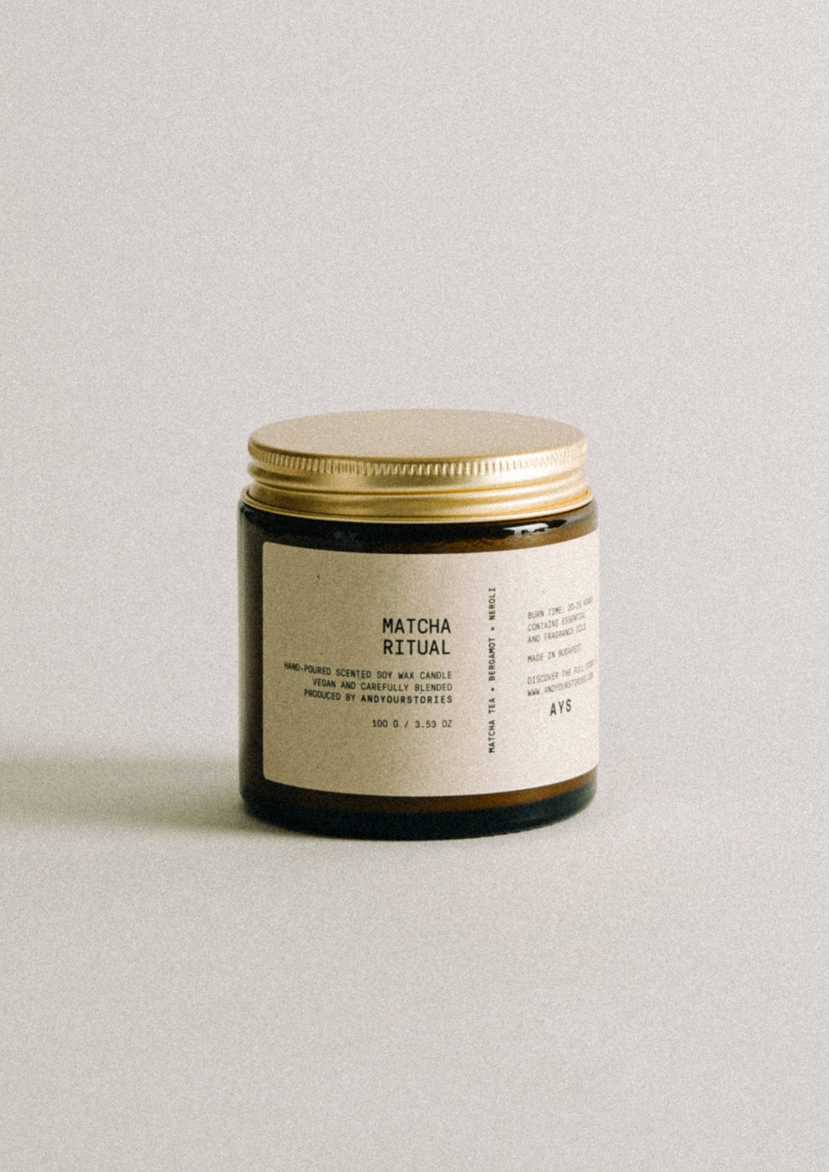 Matcha Ritual - 120 ml AYS Klassische Sojakerze