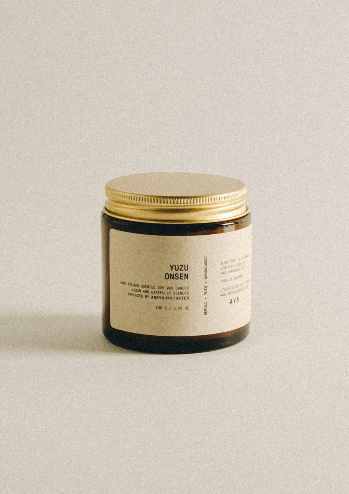 Yuzu Onsen - 120 ml AYS Classic-Sojakerze