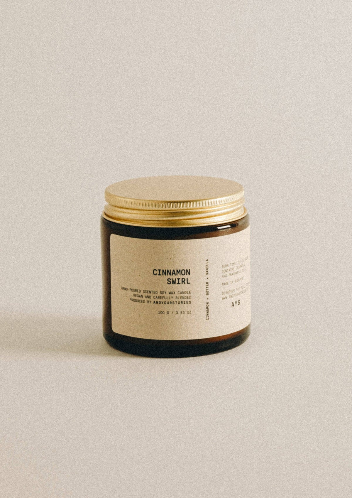 Cinnamon Swirl - 120 ml AYS Classic Sojakerze