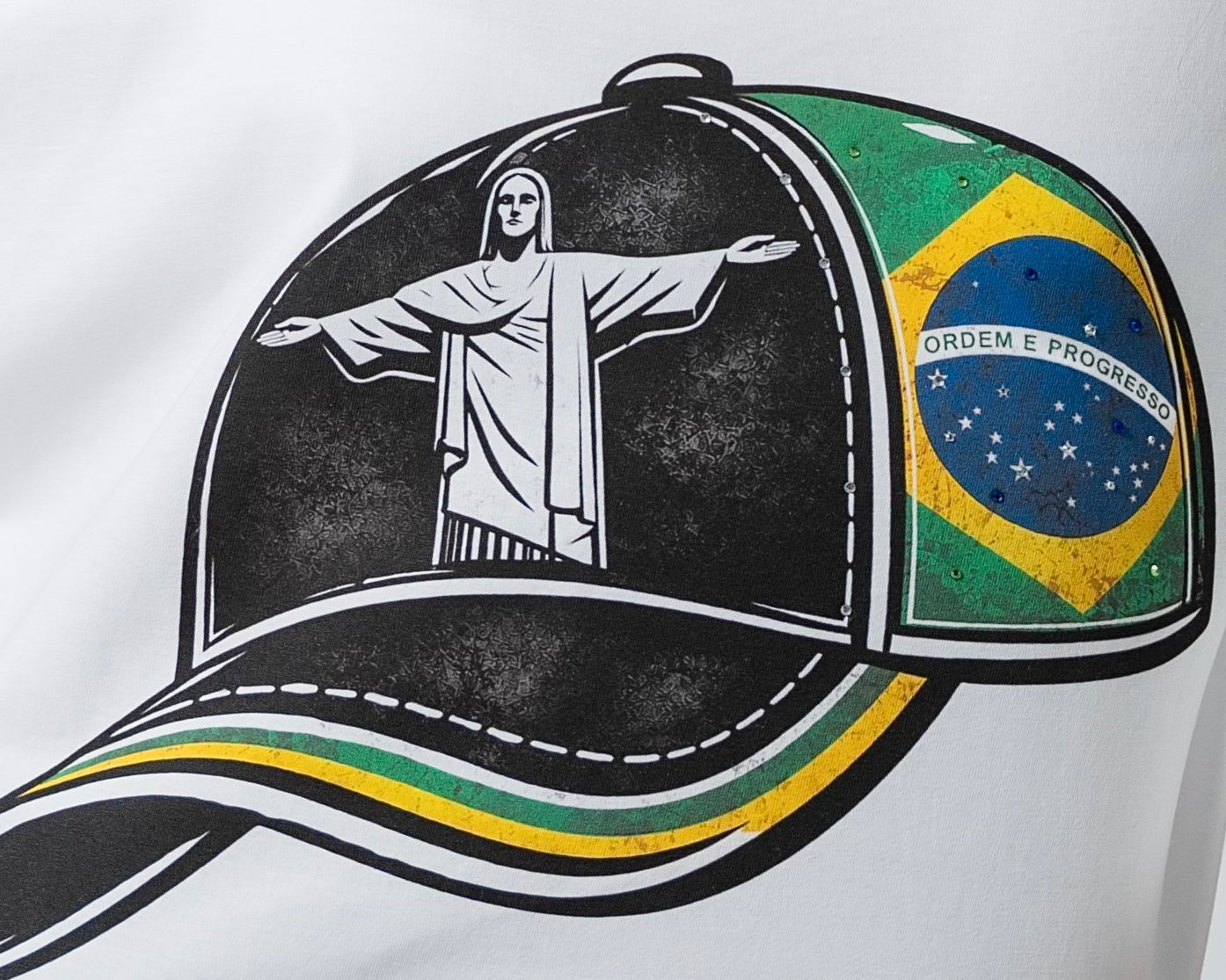 Brazil off-shoulder Tee